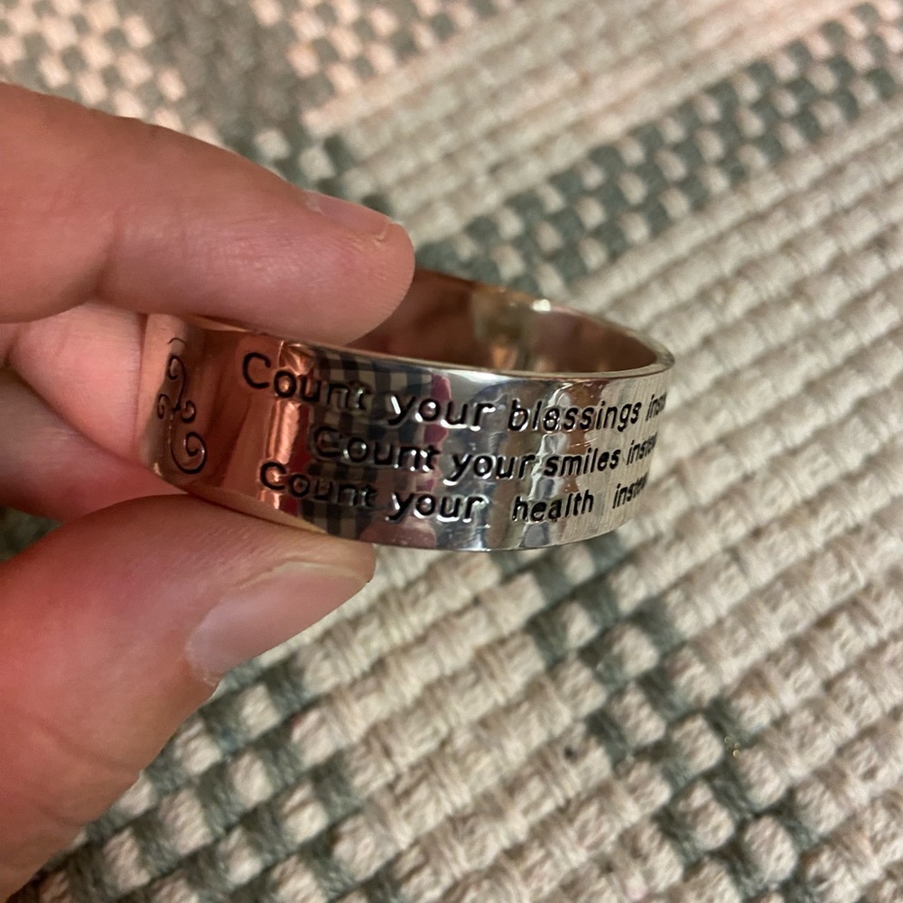 Count your blessings cuff bracelet